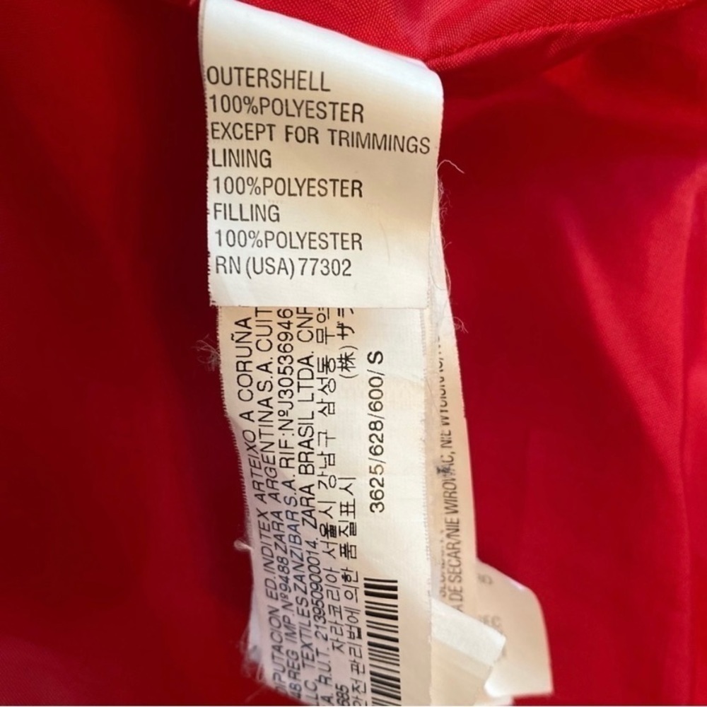 Zara Basics red quilted vest with pockets layering size XS - Picture 10 of 11